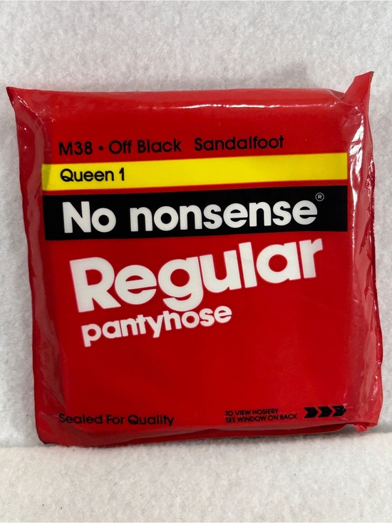no nonsense Accessories - Vintage 1991 No Nonsense Regular Pantyhose Queen 1 Off Black Sandalfoot NOS